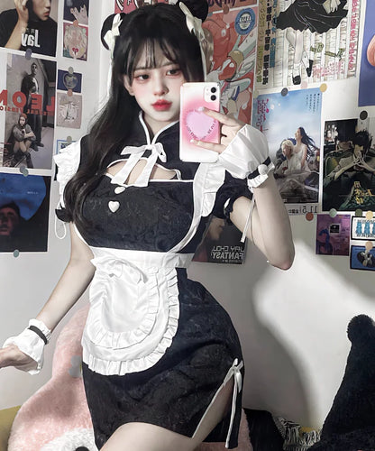 cosplay dress maid black