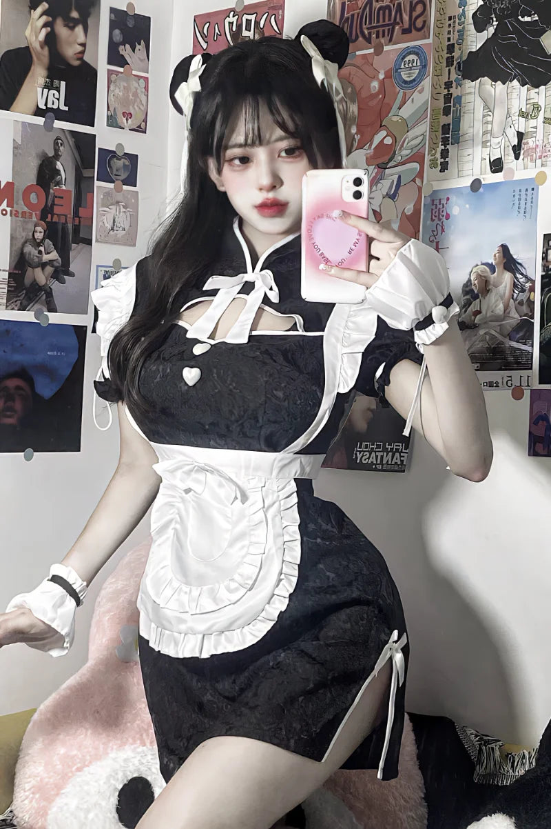 cosplay dress maid black